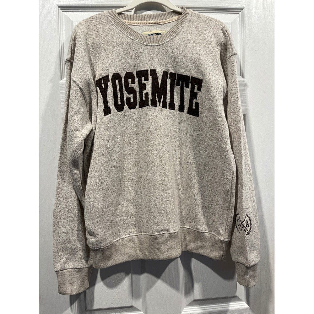 New York Popular Yosemite National Park Sweatshirt Oatmeal Large CA Crest